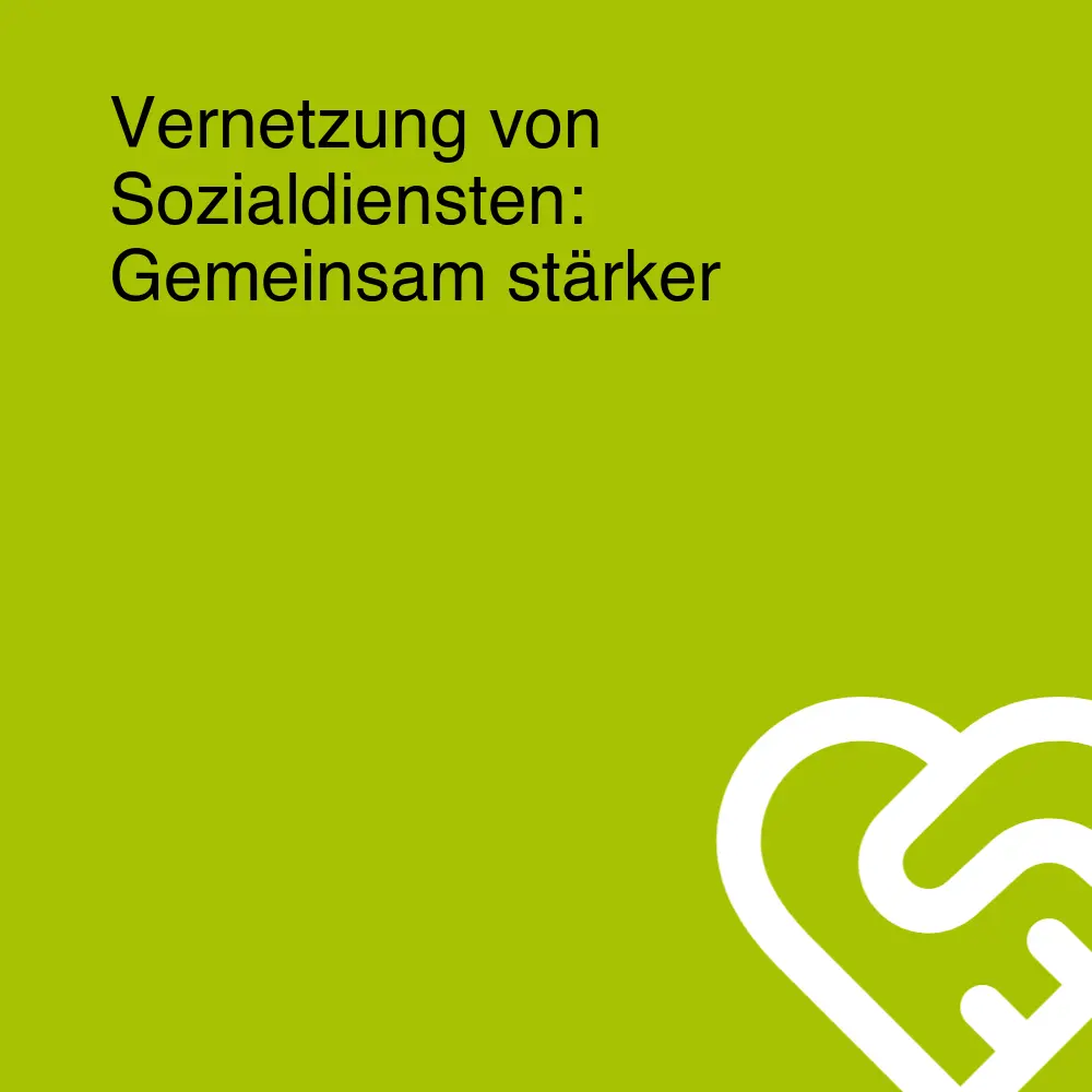 Vernetzung von Sozialdiensten: Gemeinsam stärker Vernetzung von Sozialdiensten: Gemeinsam stärker