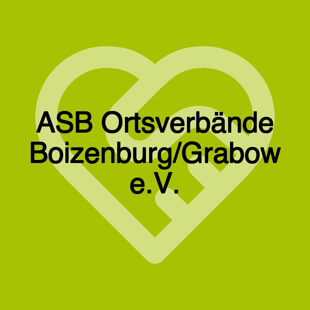 ASB Ortsverbände Boizenburg/Grabow e.V. ASB Ortsverbände Boizenburg/Grabow e.V.